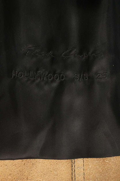Rick Owens V SAFETY Cowhide V-Neck Leather Jacket Size 50