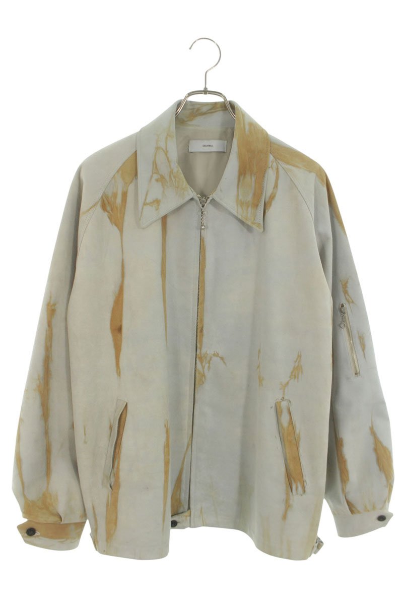 SUGARHILL 20SS Shibori Dye Sheep Leather Jacket Gray Size M