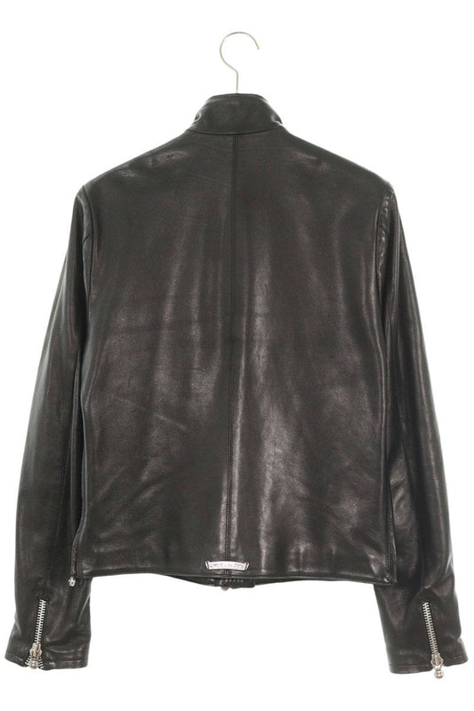 Chrome Hearts Perfect Leather Dagger Zip Jacket Black Size M