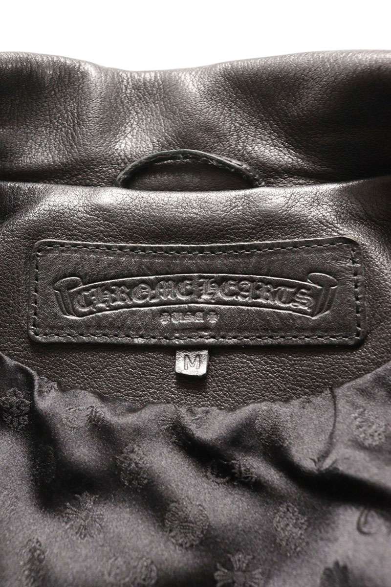 Chrome Hearts JJ DEAN Dagger Zip Rider Jacket Black Size M
