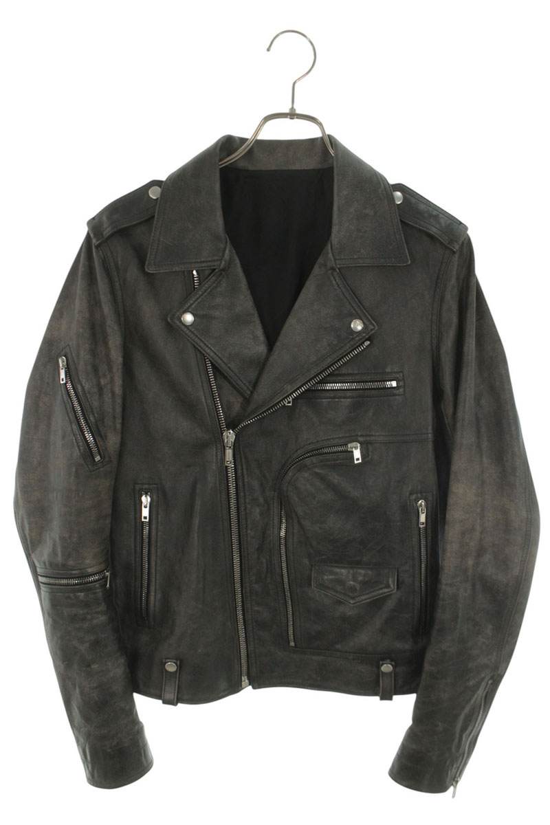 Rick Owens 25SS BAUHAUS STOOGES Faded Leather Jacket Size 48