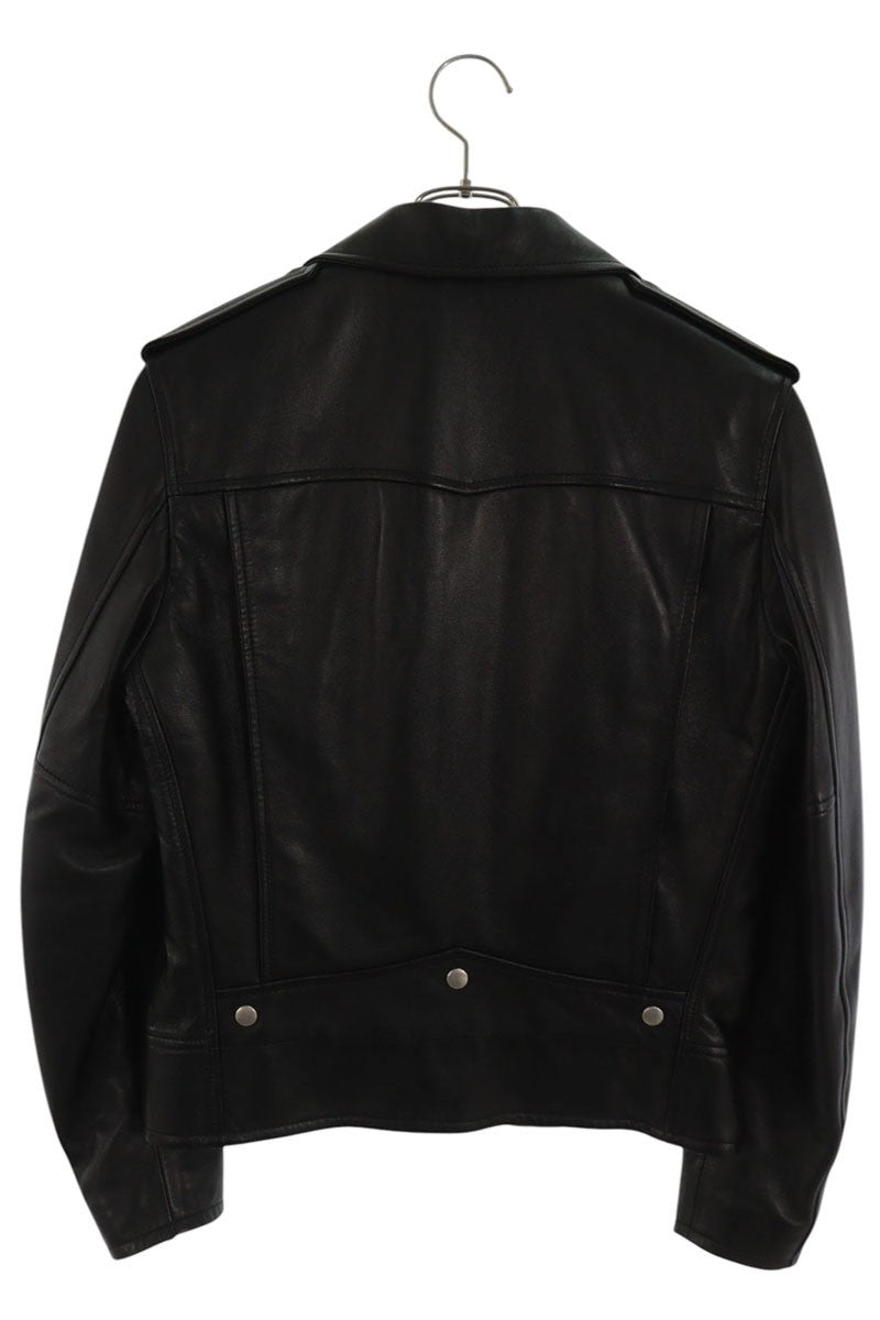 SAINT LAURENT PARIS Lambskin Leather Moto Jacket Size S