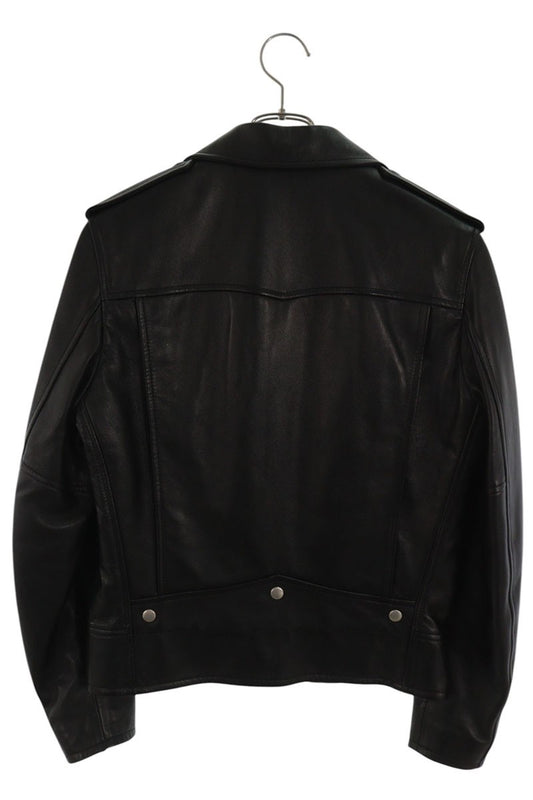SAINT LAURENT PARIS Lambskin Leather Moto Jacket Size S