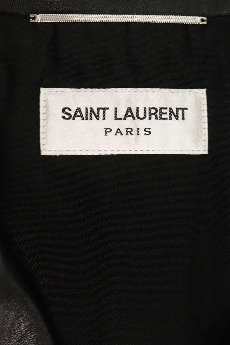 SAINT LAURENT PARIS Lambskin Leather Moto Jacket Size S