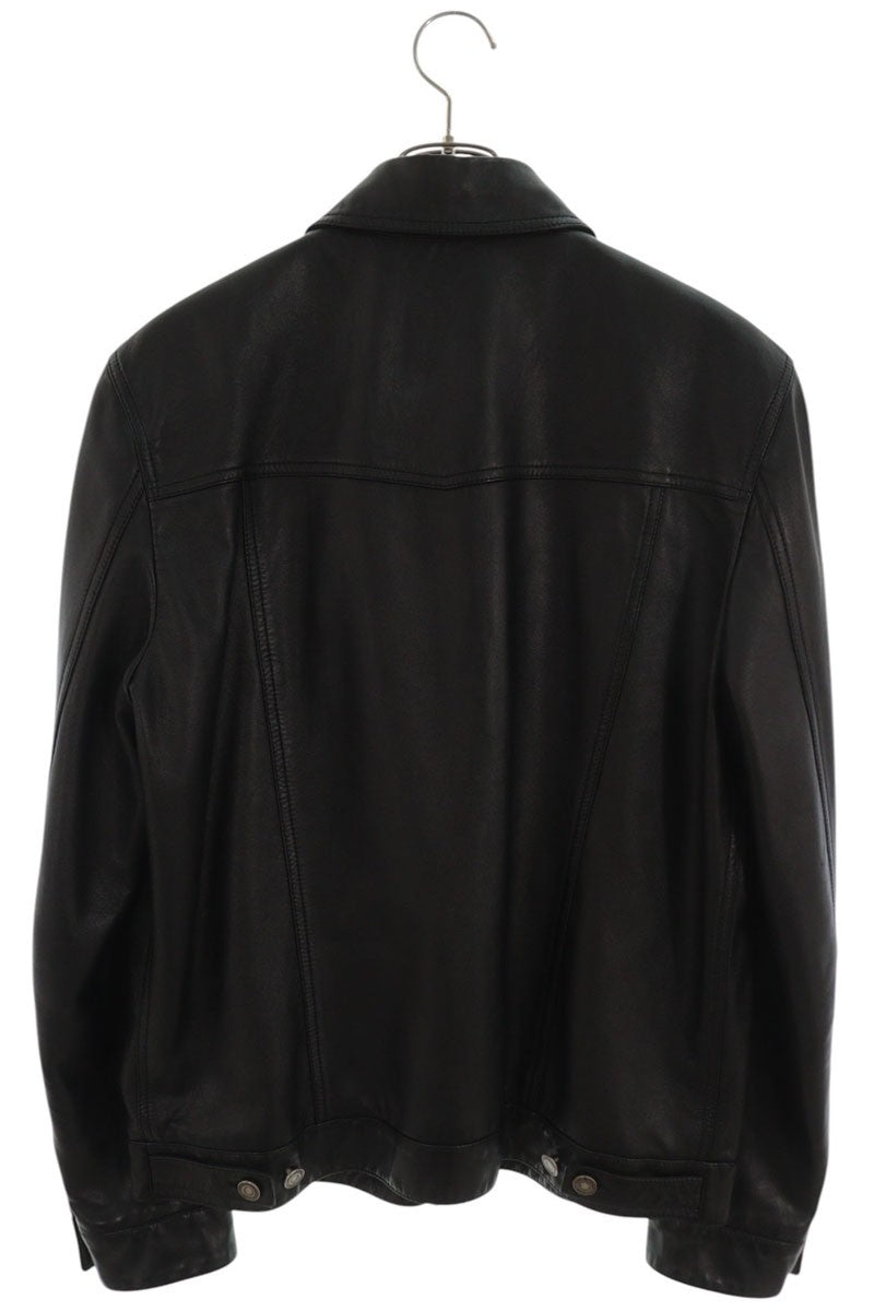 SAINT LAURENT PARIS Lambskin Leather Trucker Jacket Size XL