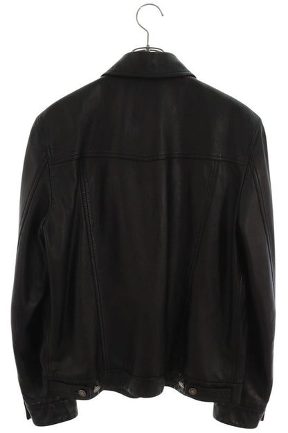 SAINT LAURENT PARIS Lambskin Leather Trucker Jacket Size XL
