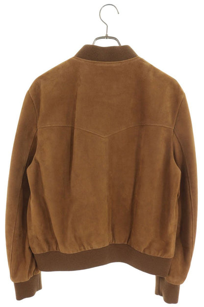 CELINE Suede Lambskin Leather Jacket Beige Size 50