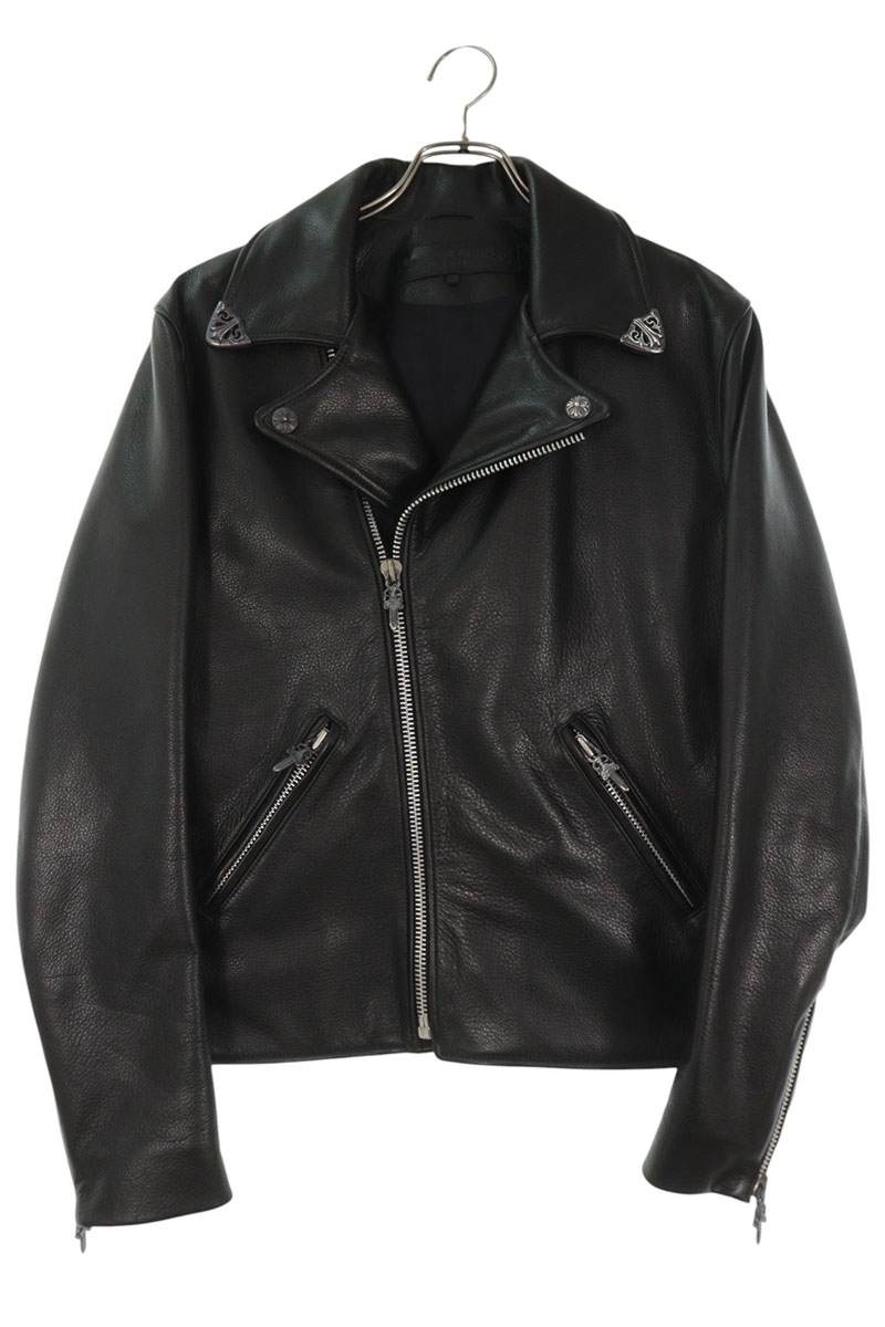 Chrome Hearts BASIC MOTO Dagger Zip Riders Leather Size S