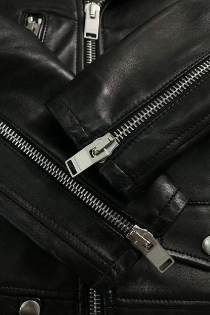 SAINT LAURENT PARIS Classic Moto Leather Jkt Size XS