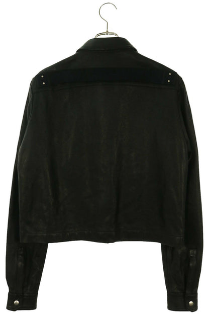 Rick Owens ALICE STROBE Lamb Leather Jacket Black Size 46