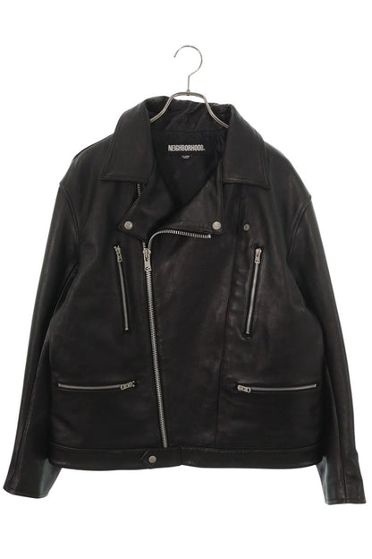 NEIGHBORHOOD 25AW Double Riders Leather Jacket Black Size XL