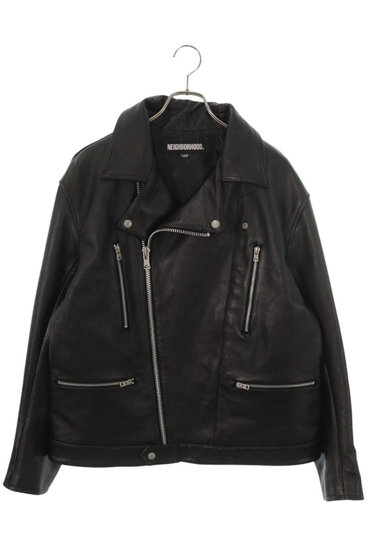NEIGHBORHOOD 25AW Double Riders Leather Jacket Black Size XL