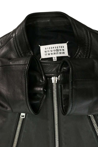 Maison Margiela Hachi-no-ji Rider Leather Jacket Size 48