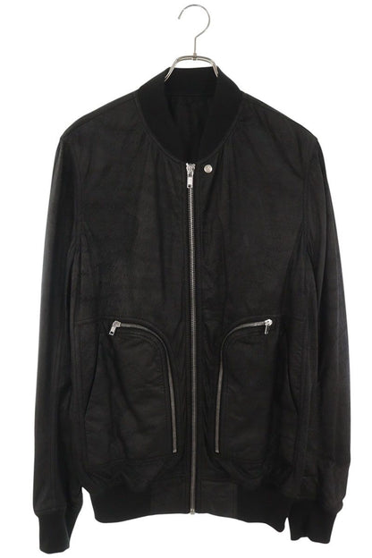 Rick Owens Bauhaus Flight Lambskin Jacket Black Size 50