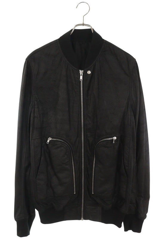 Rick Owens Bauhaus Flight Lambskin Jacket Black Size 50