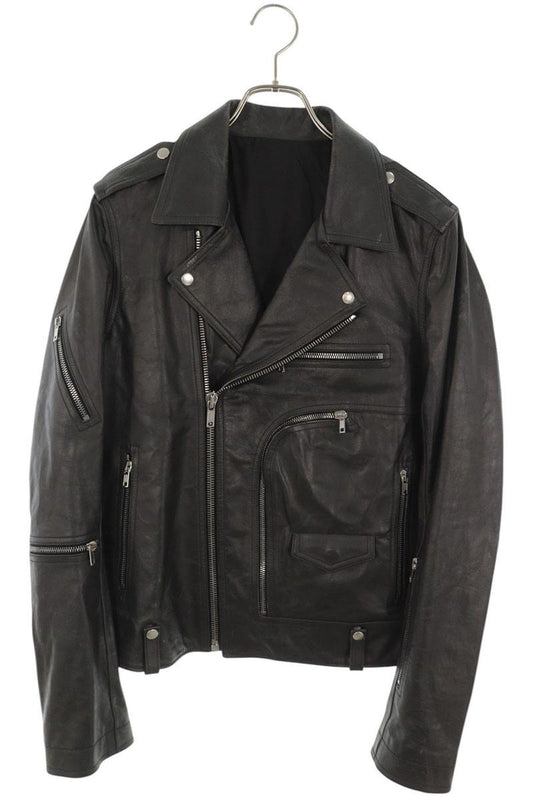 Rick Owens Bauhaus Double Cowhide Jacket Black Size 48