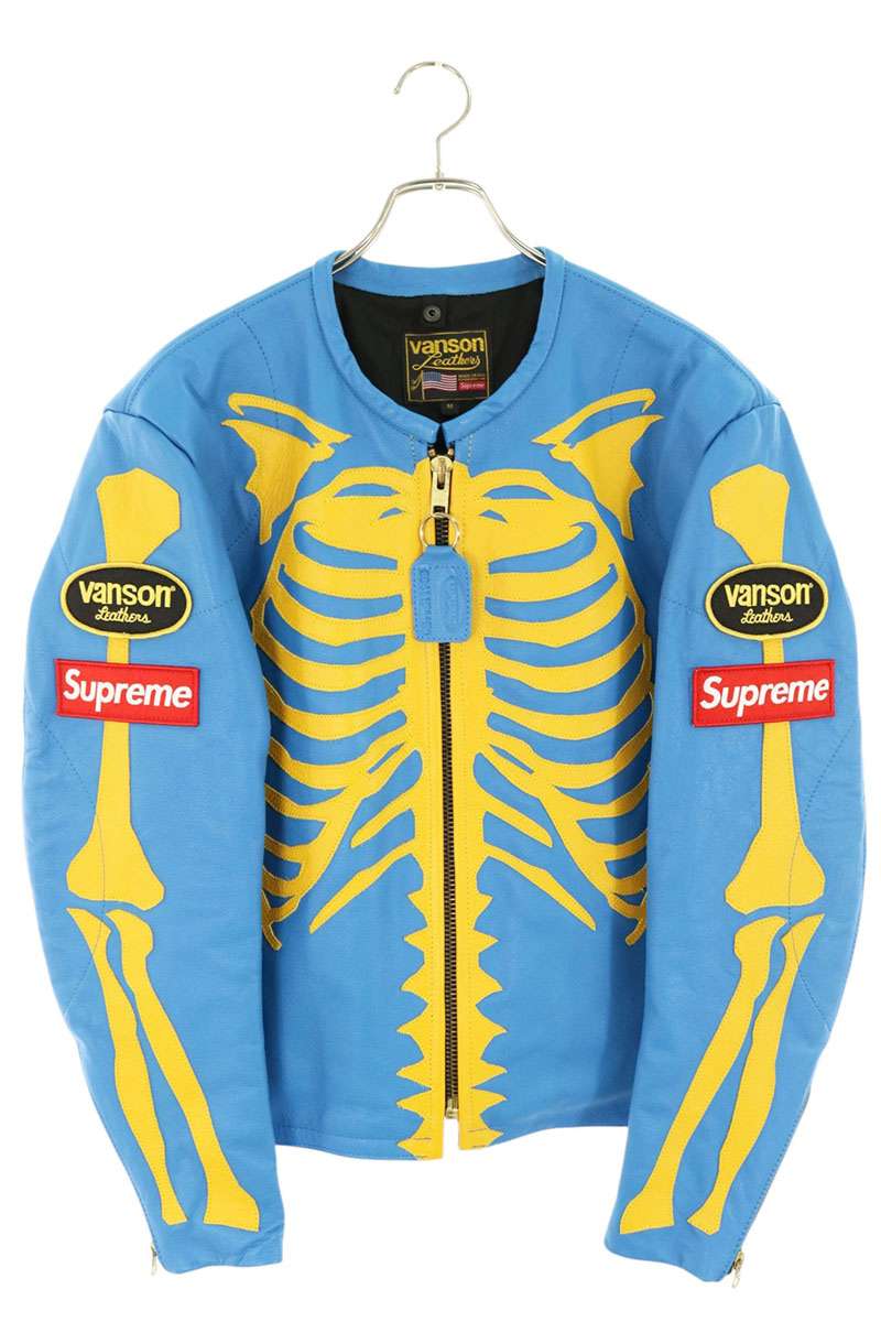 SUPREME 20SS Vanson Leather Bones Jacket Size M