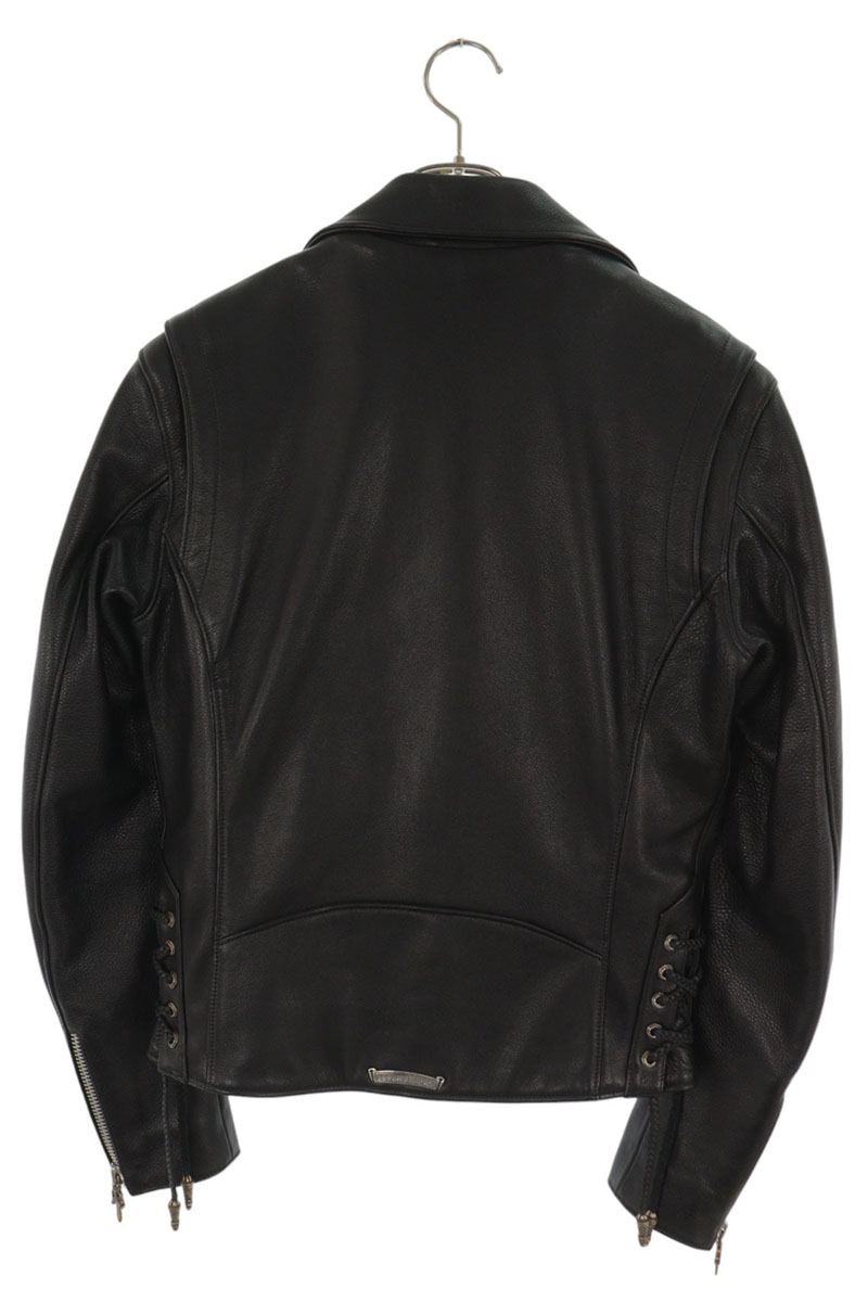 Chrome Hearts JJ Dean Dagger Zip Leather Jacket Size S