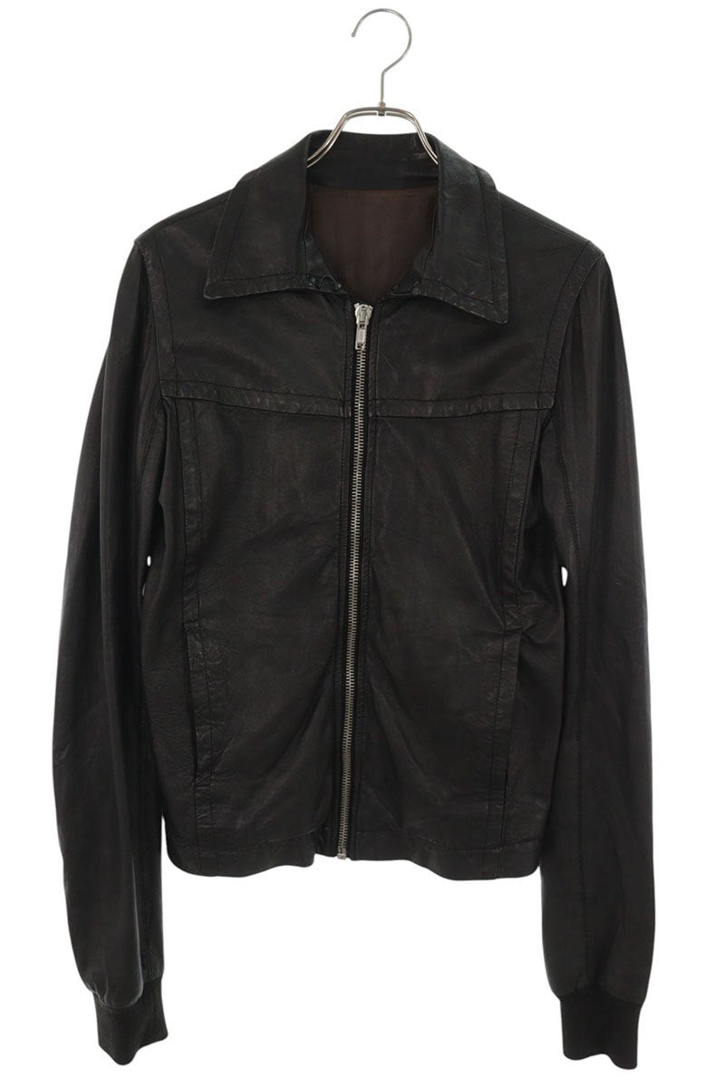 Rick Owens 08SS Single Lambskin Leather Jacket Black Size XS