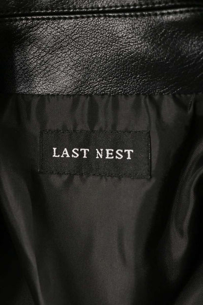 LAST NEST Double Breasted Faux Leather Jacket Size M