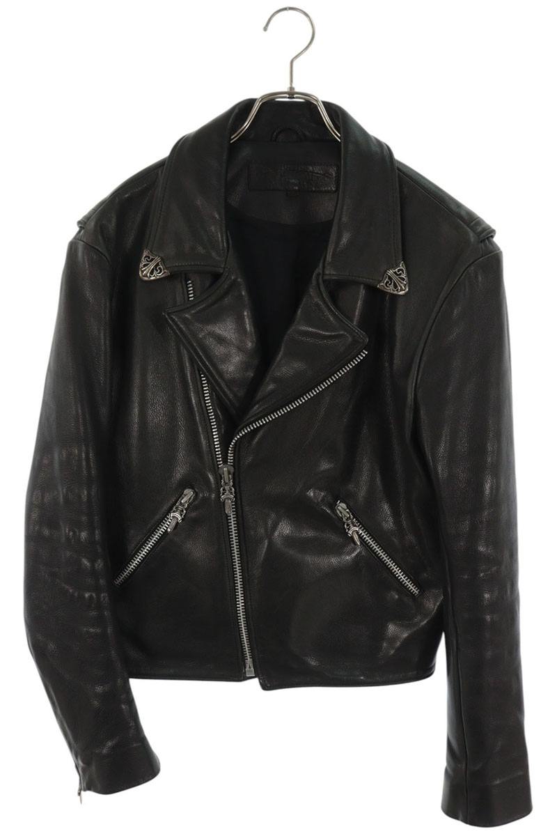 Chrome Hearts BASIC MOTO Rider's Jacket Black/Silver Size XS