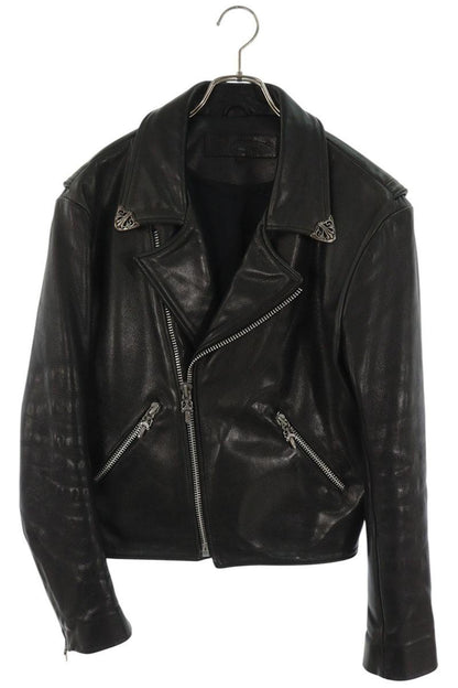 Chrome Hearts BASIC MOTO Rider's Jacket Black/Silver Size XS