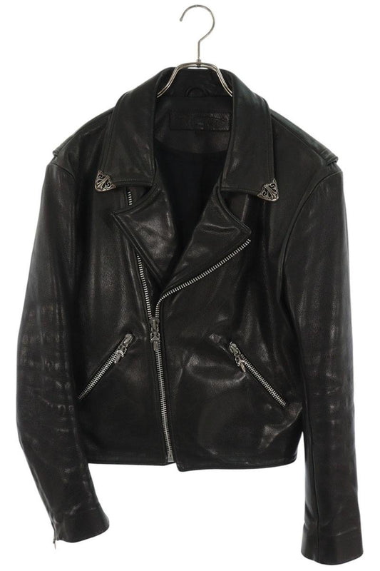 Chrome Hearts BASIC MOTO Rider's Jacket Black/Silver Size XS