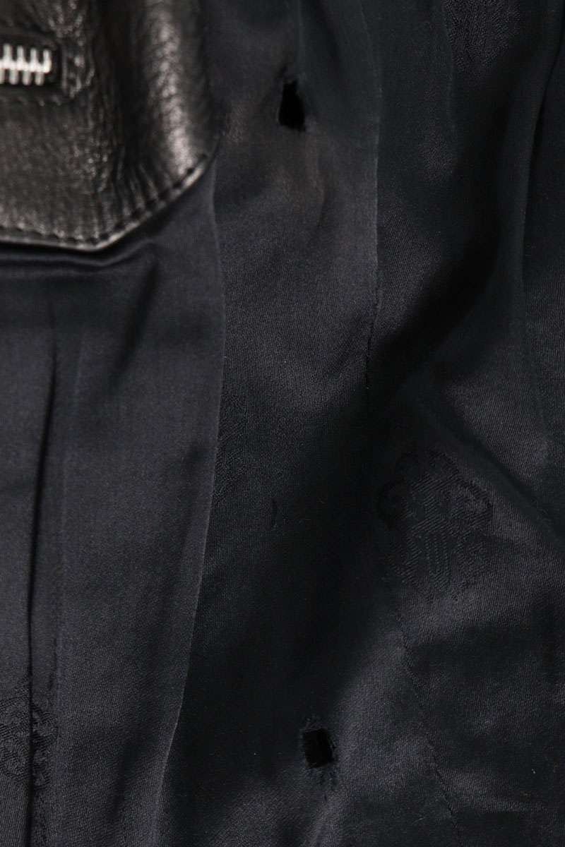 Chrome Hearts BASIC MOTO Rider's Jacket Black/Silver Size XS