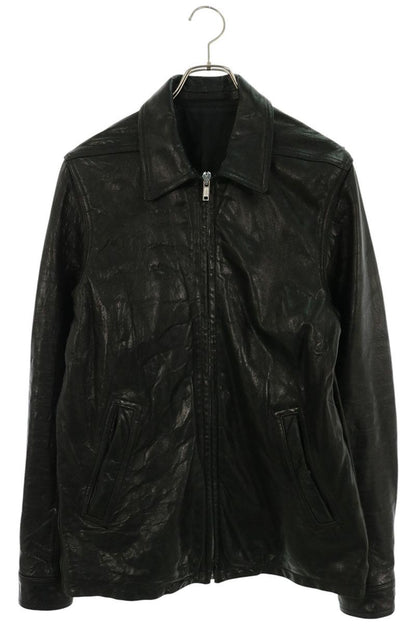 Rick Owens Blood Leather Jacket Black Size 46