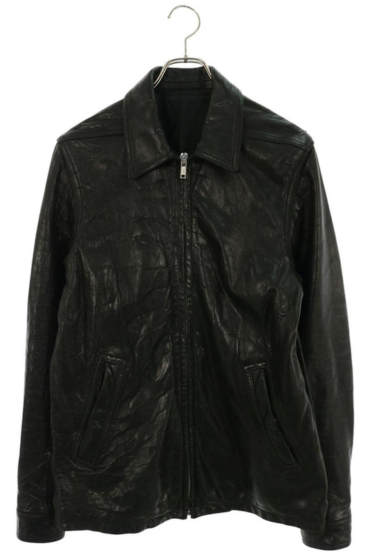 Rick Owens Blood Leather Jacket Black Size 46