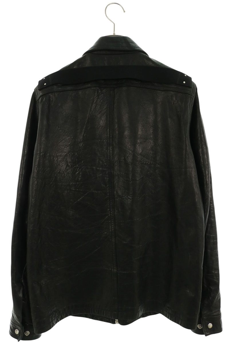 Rick Owens Blood Leather Jacket Black Size 46