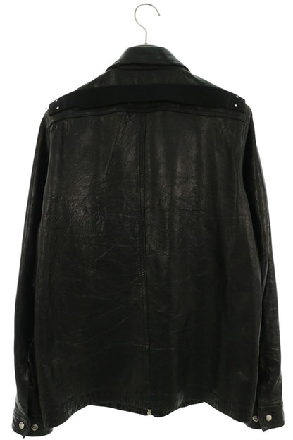 Rick Owens Blood Leather Jacket Black Size 46