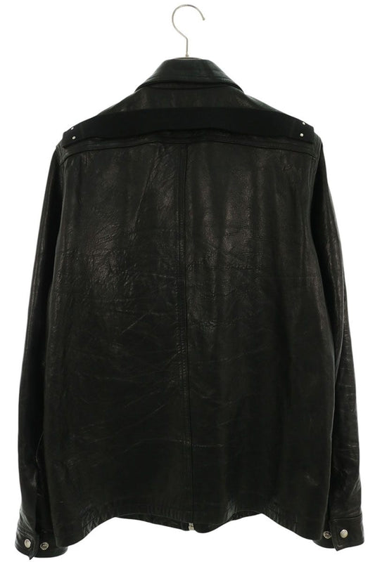 Rick Owens Blood Leather Jacket Black Size 46