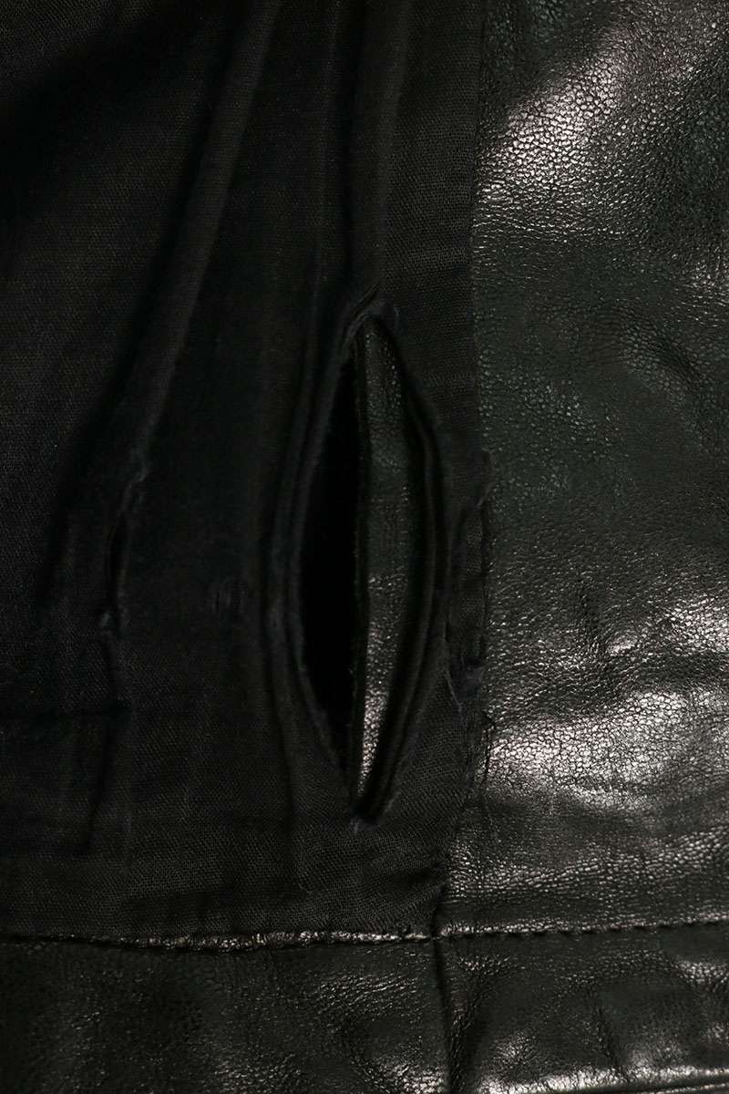 Rick Owens Blood Leather Jacket Black Size 46