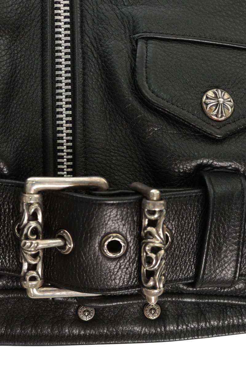 Chrome Hearts JJ DEAN Dagger Zip Cowhide Jacket Multi Size S