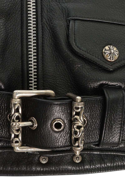 Chrome Hearts JJ DEAN Dagger Zip Cowhide Jacket Multi Size S