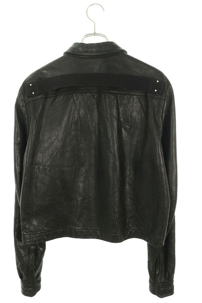 Rick Owens Alice Straw Lamb Leather Jacket Size 48