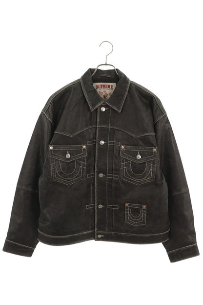 SUPREME 25AW True Religion Leather Jacket Black Size L