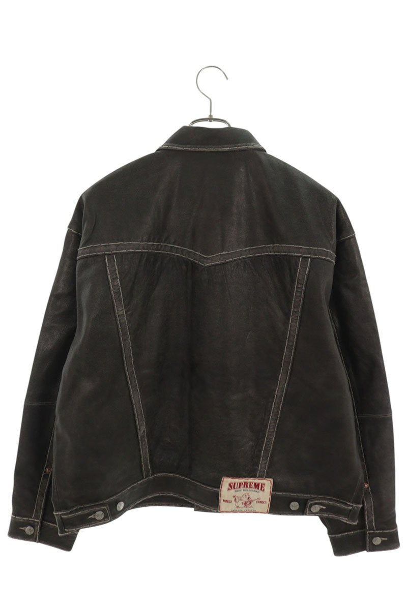 SUPREME 25AW True Religion Leather Jacket Black Size L