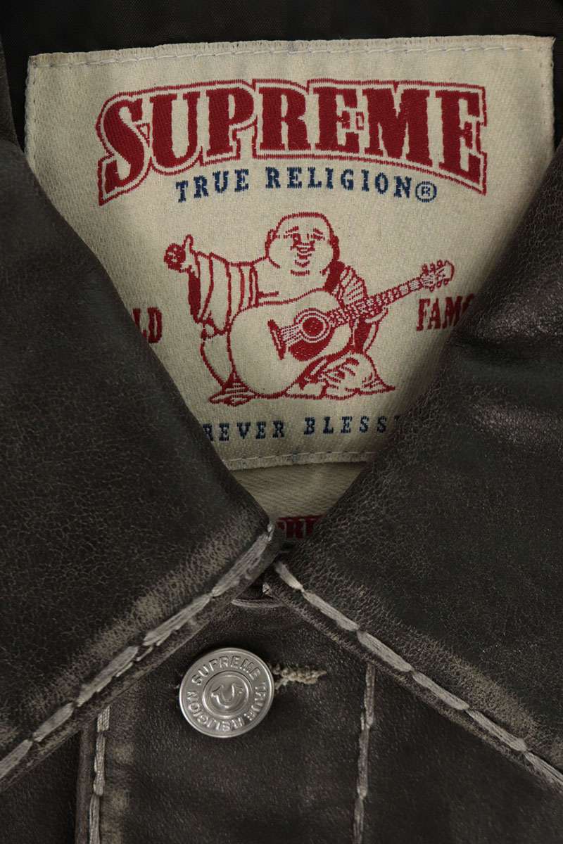 SUPREME 25AW True Religion Leather Jacket Black Size L