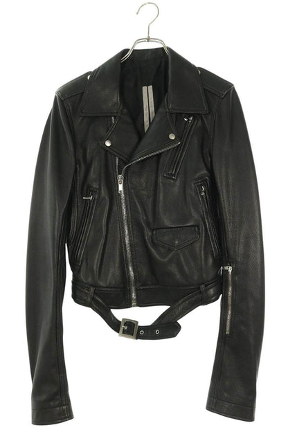 Rick Owens Double Riders Leather Jacket Black Size 46