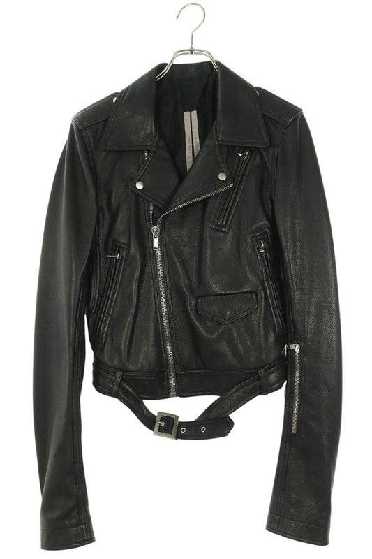 Rick Owens Double Riders Leather Jacket Black Size 46