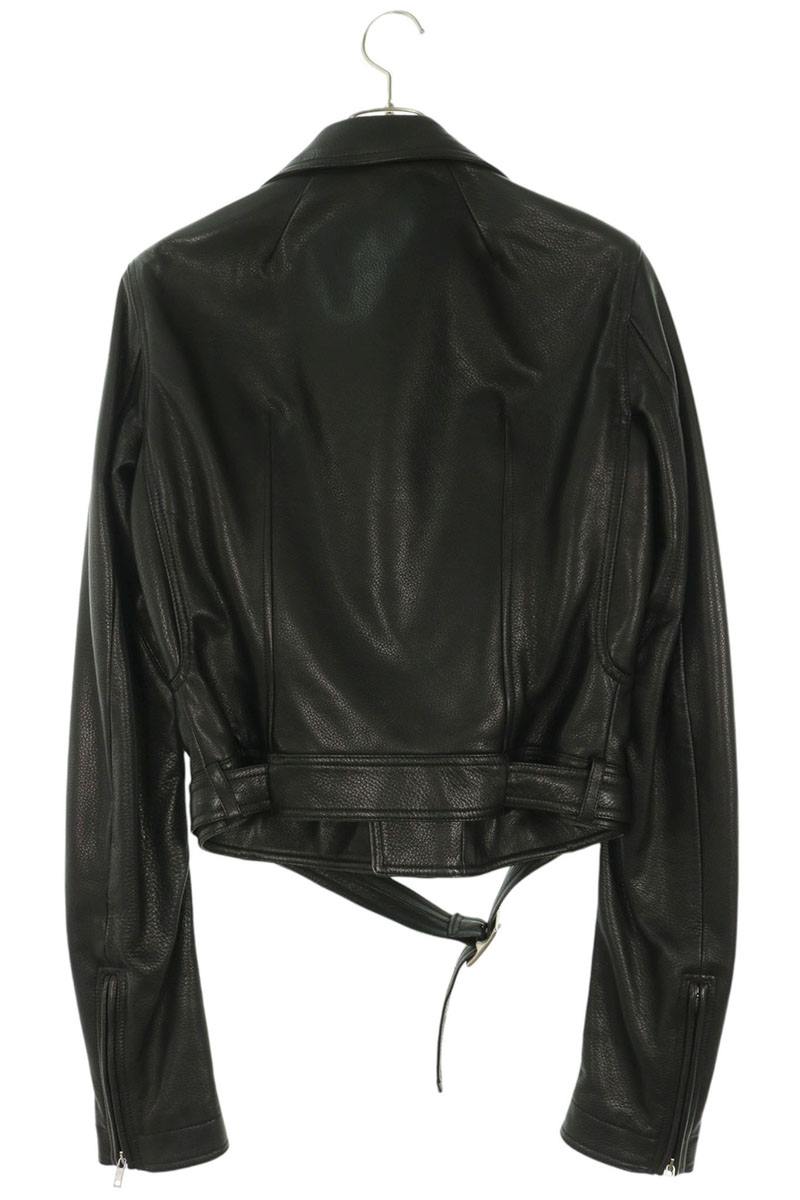 Rick Owens Double Riders Leather Jacket Black Size 46