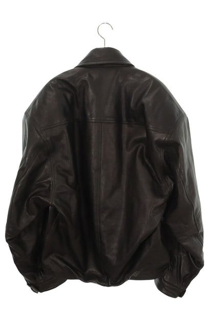 BALENCIAGA 24SS Cocoon Zip-Up Leather Jacket Black Size M