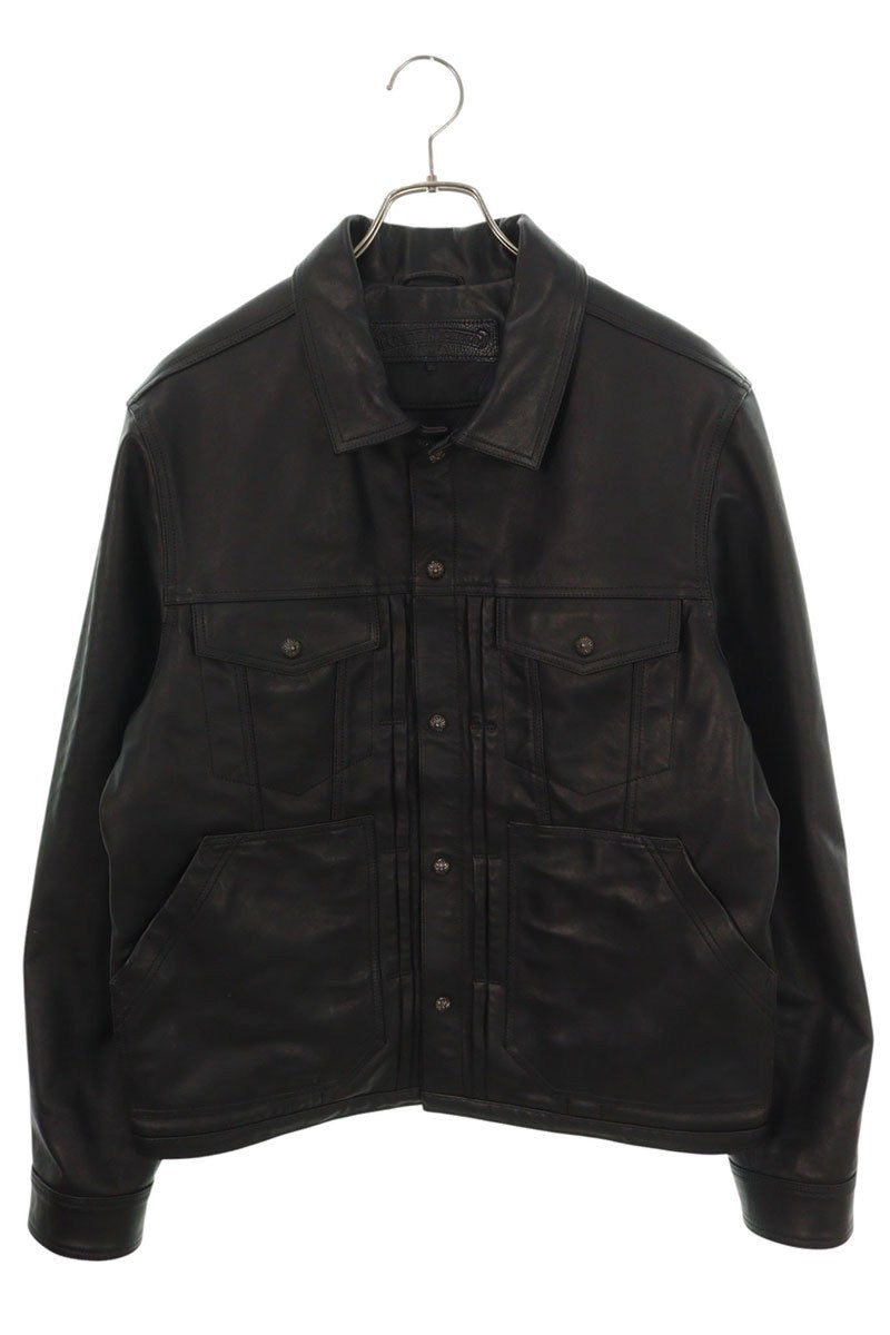 Chrome Hearts WHIP LUSH Cross Ball Leather Jacket Size M