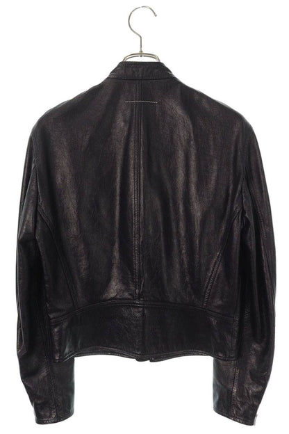 MM6 20SS Dark Navy Hachinoji Riders Leather Jacket Size 38