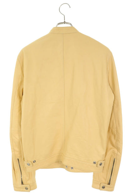 DSQUARED2 S74AM0519 Single Leather Jacket Yellow Size 48