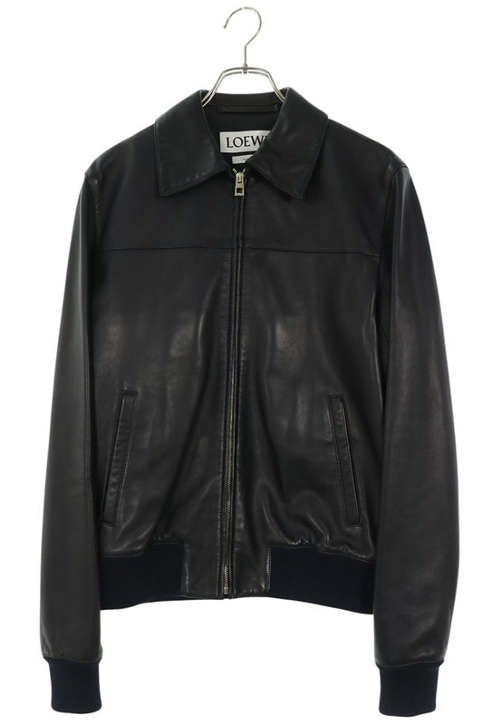 LOEWE Zip-Up Lamb Leather Jacket Size 46
