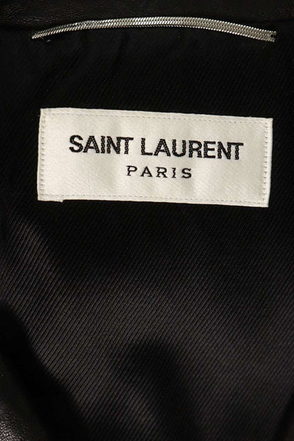 SAINT LAURENT PARIS Classic Motorcycle Jacket Black Size 42