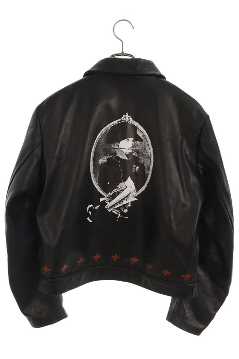 ENFANTS RICHES DEPRIMES Back Human Leather Jacket Size L